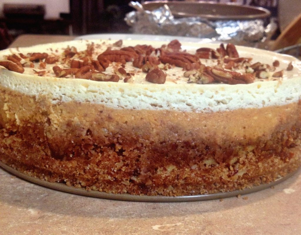 bourbon and pumpkin cheesecake