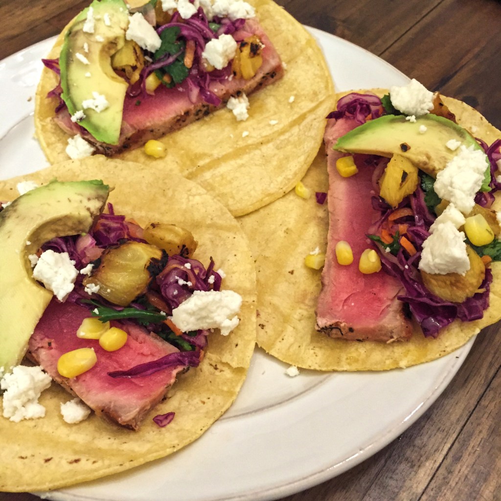 grilled ahi tuna tacos